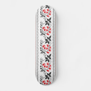 Röda tulpaner mönster skateboard bräda 19,5 cm