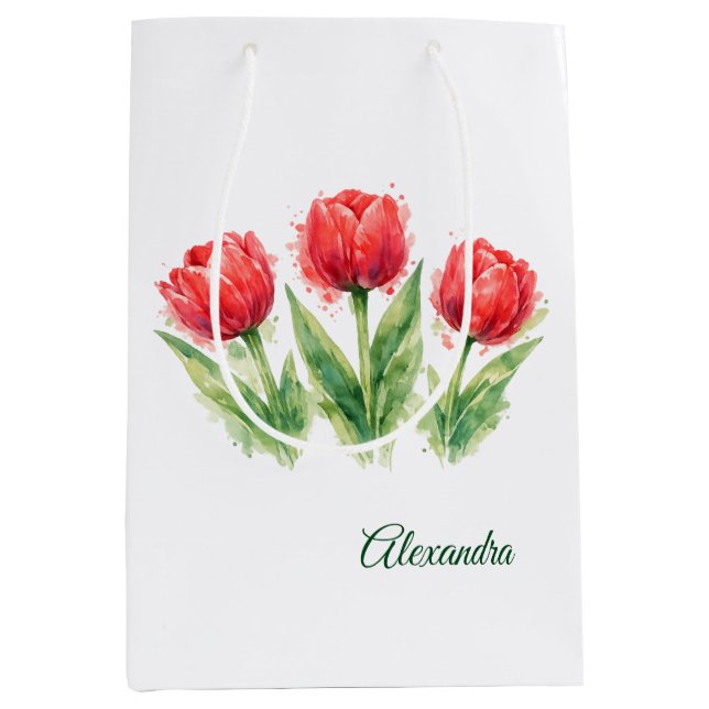 Röda Tulpaner Pappersmugg (Framsidan)