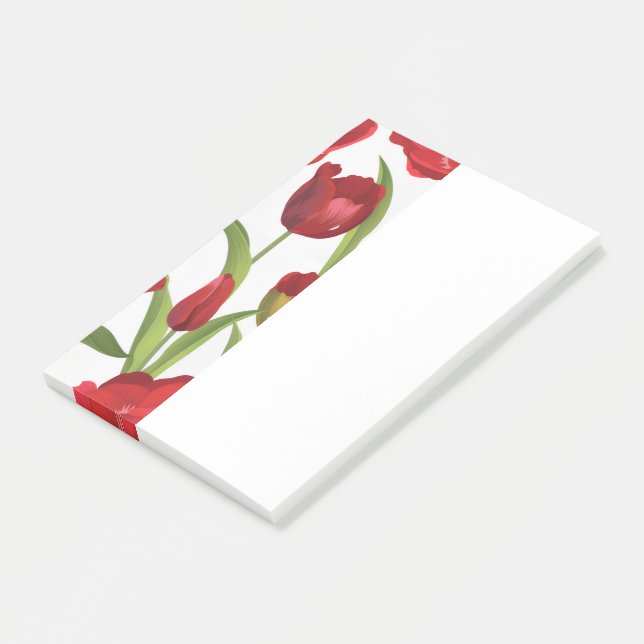 Röda tulpaner  post-it block (Vinklad)
