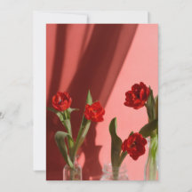 Röda tulpaner “Var min älskade?” Minimalistisk All