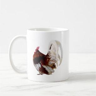 Röda Tupp med vita Svan-fjädrar Kaffemugg
