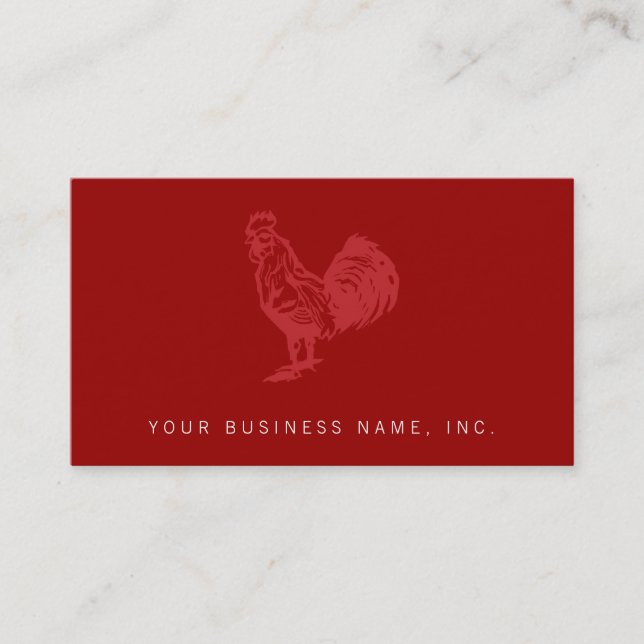 Röda Tuppens Gårdsbistro Logo Professionell Visitkort (Framsida)