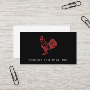 Röda Tuppens Gårdsbistro Logo Professionell Visitkort