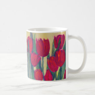 Röda tupplur kaffemugg