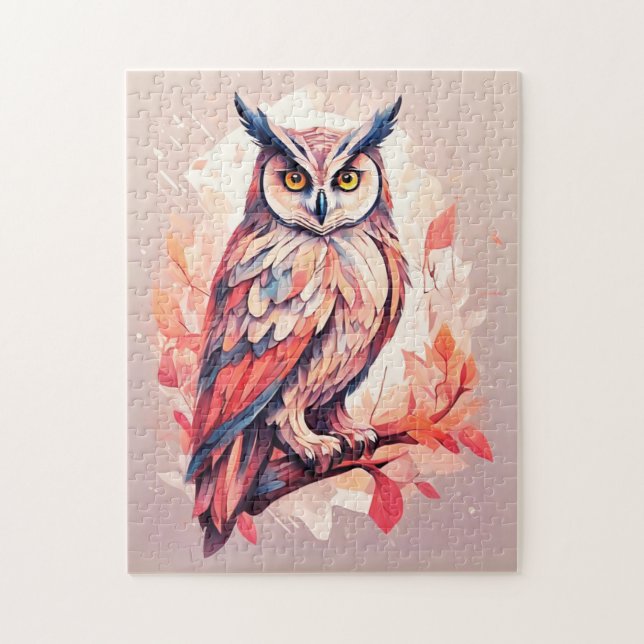 Röda Uggla [1/3] Pussel (Vertikal)