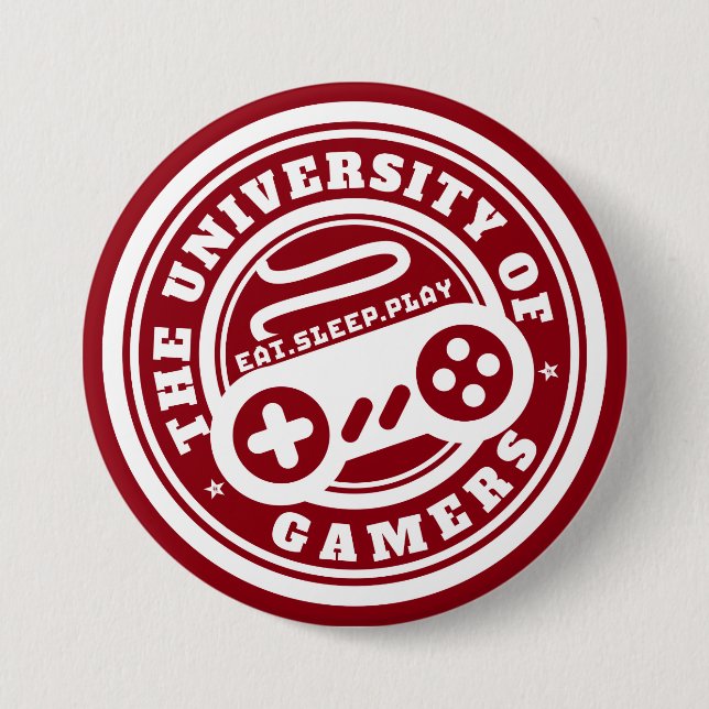 Röda Universiteten i Gamers Seal Gaming Button Knapp (Framsida)
