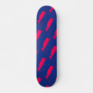 röda val på blåttskateboarden skateboard bräda 20 cm