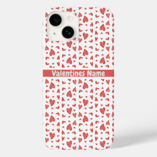 Röda valentines day hjärtan