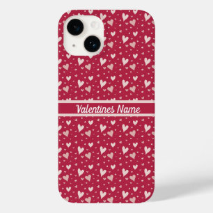 Röda Valentines day hjärtan iphone case