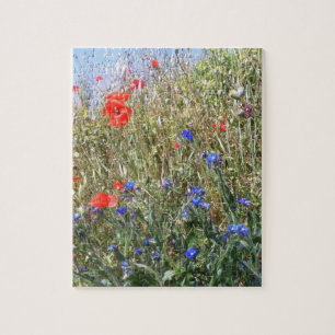 Röda vallmo, Blåa blommor i Frankrike Pussel