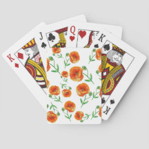 Röda vallmo Flowers Watercolor Classic-uppspelning