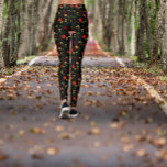 Röda vallmo löv-balkar från Black mönster Leggings<br><div class="desc">Oavsett om du utövar yoga,  kör ärenden eller bara kör hem,  så erbjuder de här lagarna mångsidighet utan att kompromissa med mode. Black mönster vildblommor röda vallmobalkar. Perfekt för flicka.</div>