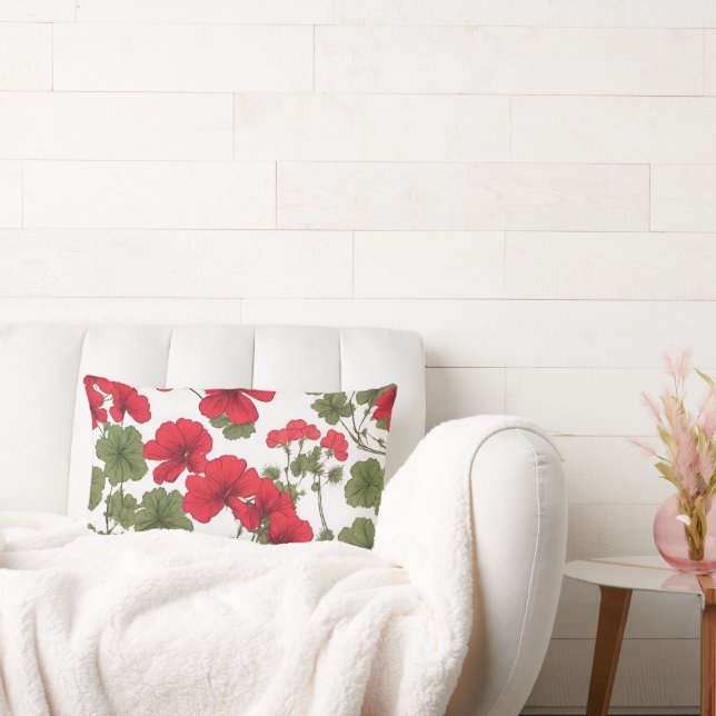 Röda vallmo lumbarkudde (Soffa)