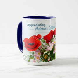 Röda vallmoblommor Admin-uppskattning Blommig kons Mugg