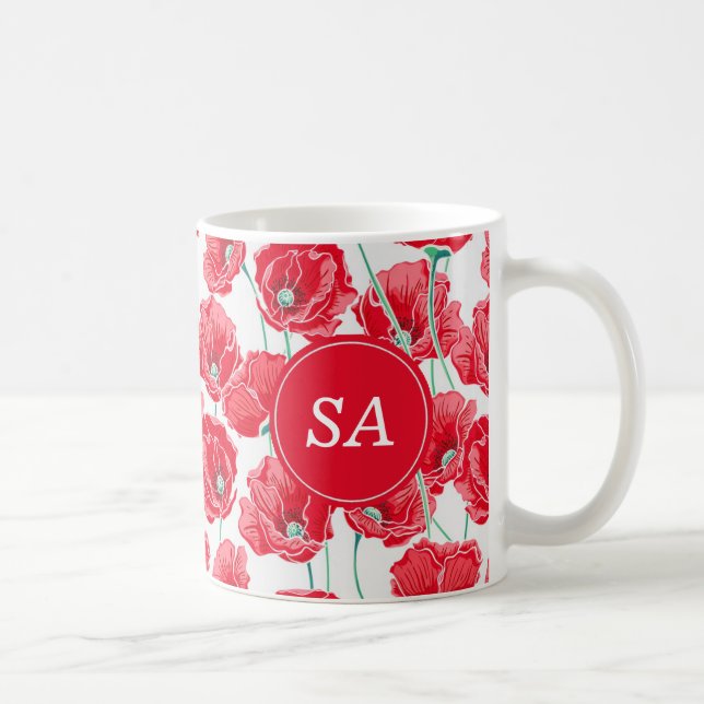 Röda vallmoblommor Tillbaka till skolans sovsaless Kaffemugg (Höger)