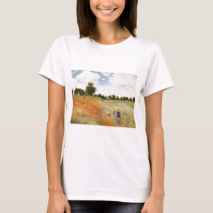 Röda vallmor som blommar - Claude Monet T-shirt