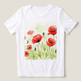 Röda vallmor t shirt