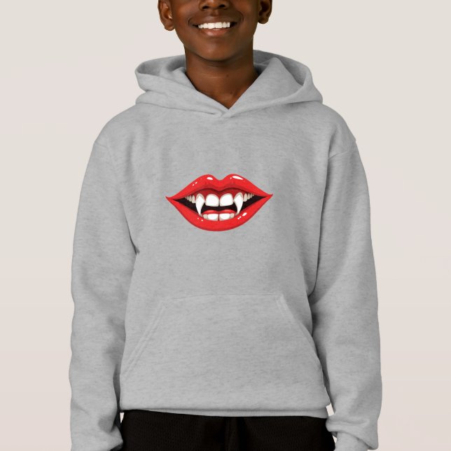 Röda vampyr läppar t shirt (Framsida)