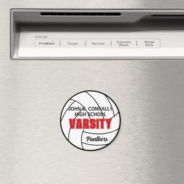 Röda Varagymnasiet Volleyboll Anpassat Lag Magnet (In Situ (Dishwasher))