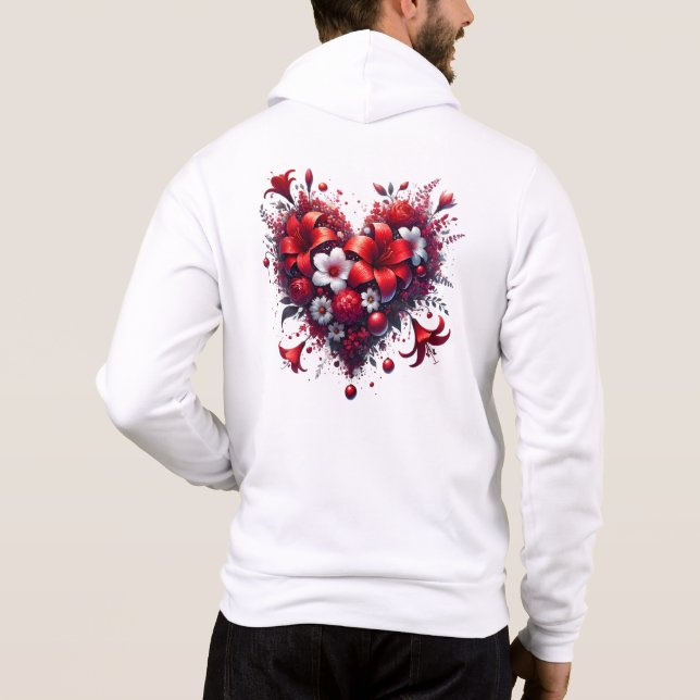 Röda vårblommor hjärta-53476 t shirt (Baksida)