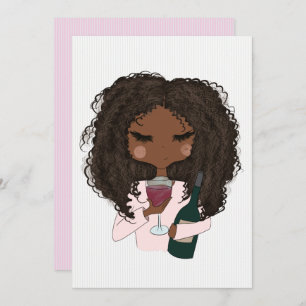 Röda Vin Bachelorette-partiets inbjudan