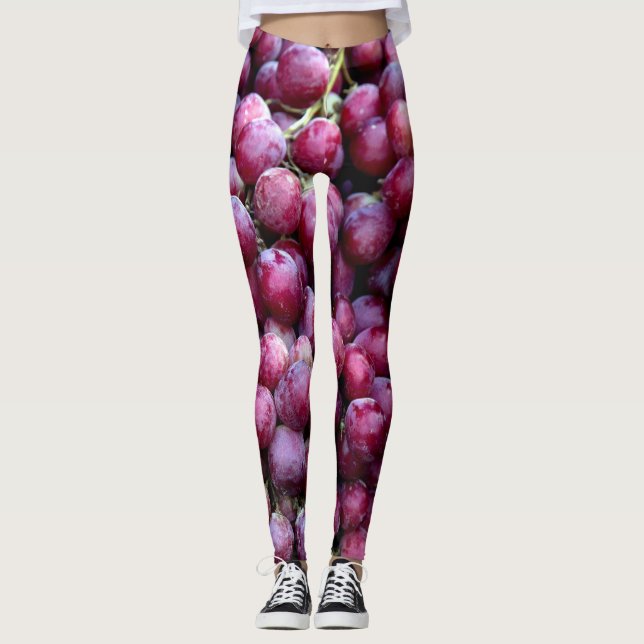 Röda Vin-druvor: Luscious Background. Leggings (Framsida)