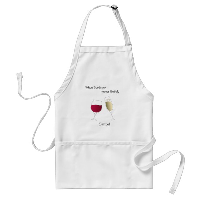 Röda vin och champagneglastuber firande förkläde (Framsidan)