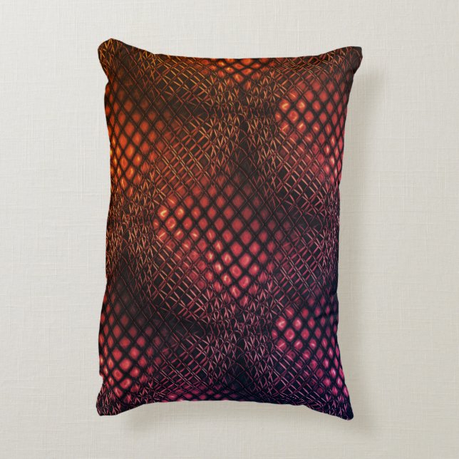 Röda vin som är ritad som en tangle av jute net prydnadskudde (Baksidan(Vertikal))