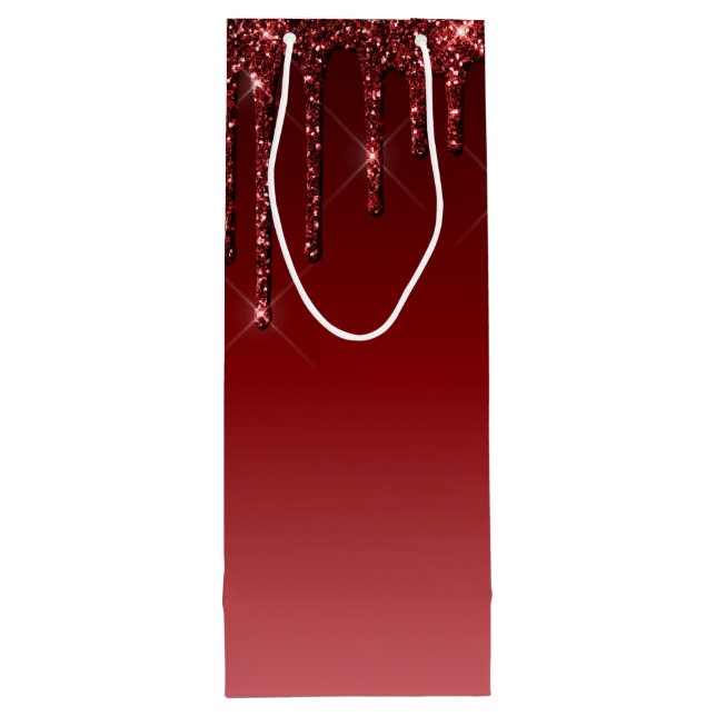 Röda Vin Tote bags med diamantskina (Baksidan)