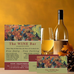 Röda vinodlingar, Van Gogh, Vin Pub/Winery Flygblad