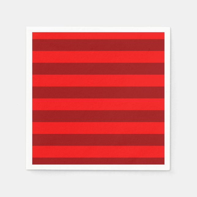 Röda vinröda randiga design pappersservett (Framsidan)