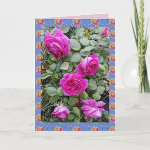 Röda Vintage Rosor Rosenträdgård blommor Kort