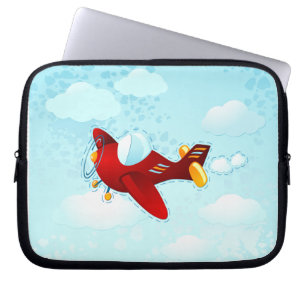 Röda vintagen flygplan, laptop sleeve