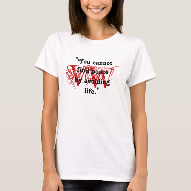 RÖDA Virginia Woolf citationsteckenfläktar Tee Shirt (Framsida)