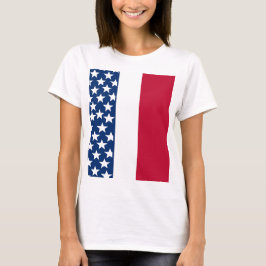 Röda vita blåa stjärnor glad självständighetsdag t shirt