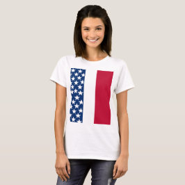 Röda vita blåa stjärnor glad självständighetsdag t shirt