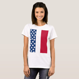 Röda vita blåa stjärnor glad självständighetsdag t shirt