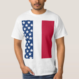 Röda vita blåa stjärnor glad självständighetsdag t shirt
