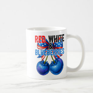 Röda Vita Blåbär Roligt Patriotiskt Retro Usa Hu Kaffemugg