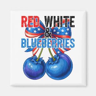 Röda Vita Blåbär Roligt Patriotiskt Retro Usa Hu Magnet
