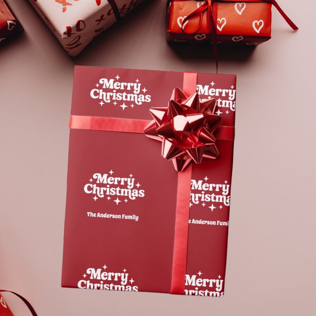 Röda vita God jul Presentpapper (Skapare uppladdad)