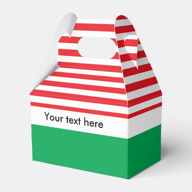 Röda Vita Gröna Jul Presenterande Förpackningar Presentaskar (Framsidan Sidan)