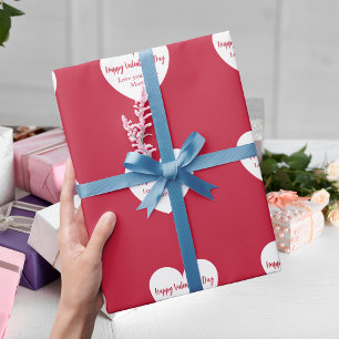 Röda vita hjärtan Alla hjärtans dag Presentpapper