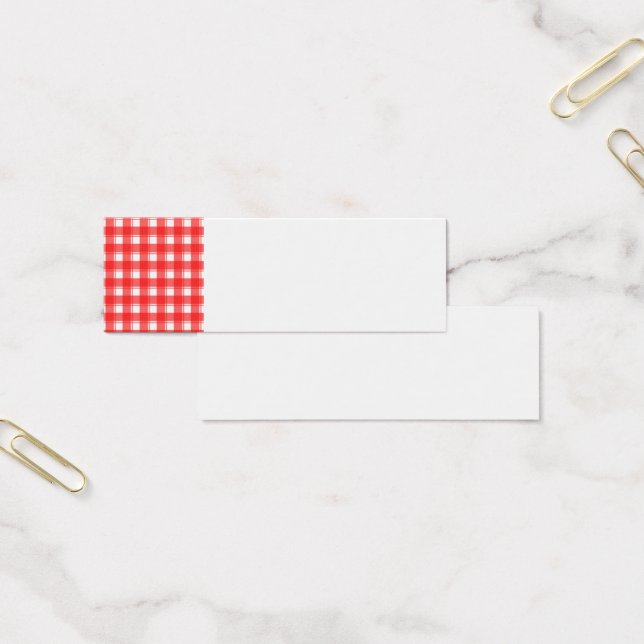 Röda vita Land Rand Play Blank Affärskort Litet Visitkort (Kontor)