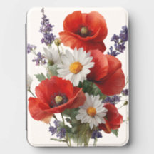 RÖDA VITA LILA AKVARELL SOMMARBLOMMOR