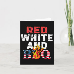 Röda vita och BBQ 4 juli USA flagga Amerikanska Kort