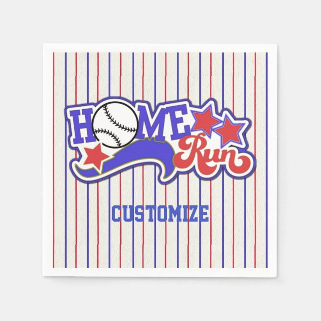 Röda vita och blå baskerborna i Springa Pappersservett (Framsidan)