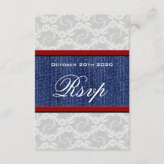 Röda vita och blå Bröllop OSA Land Snöre Kort