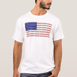 Röda vita och blå flagga patriotiska manar t-shirt