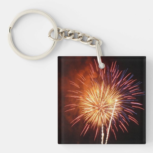 Röda, Vita och Blå Fyrverkerier I Patriotiska (Framsidan)